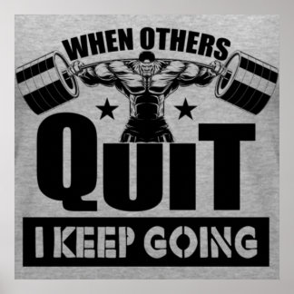 Póster Cita de motivación para entrenamiento de fitness d