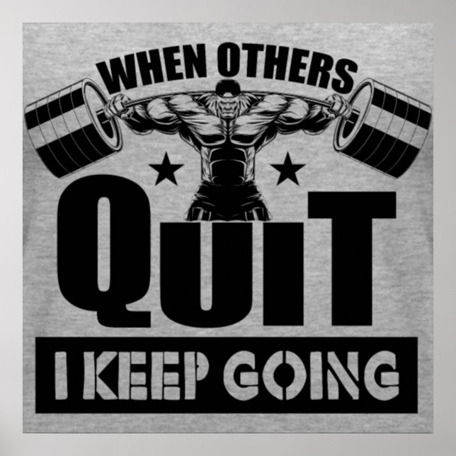 Póster Cita de motivación para entrenamiento de fitness d (Frente)