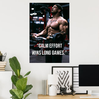Póster Cita de Motivación para Gimnasio 'Esfuerzo Tranqui