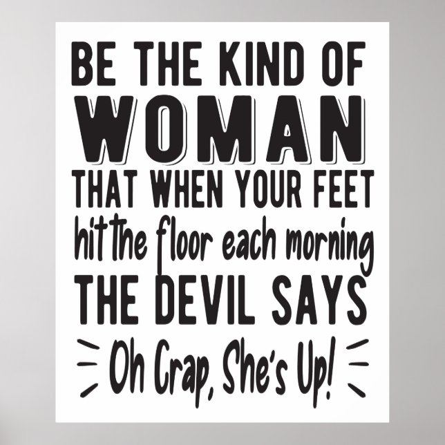 Póster Cita de mujeres fuertes e impulsadas por motivacio (Frente)