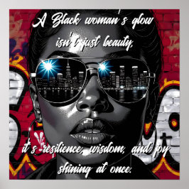 Póster Cita de mujeres negras | paisaje urbano de la ciud