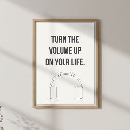 Póster Cita de Música Motivacional. Energía Positiva