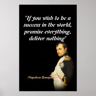 Póster Cita de Napoleón Bonaparte sobre el Éxito