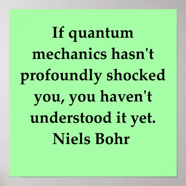 Póster cita de neils bohr (Frente)