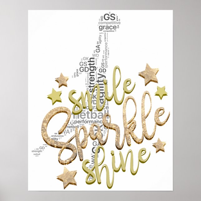 Póster Cita de Netball inspiradora (Frente)