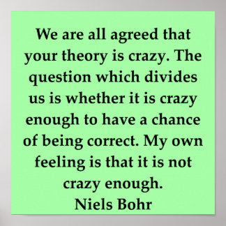Póster cita de niels bohr