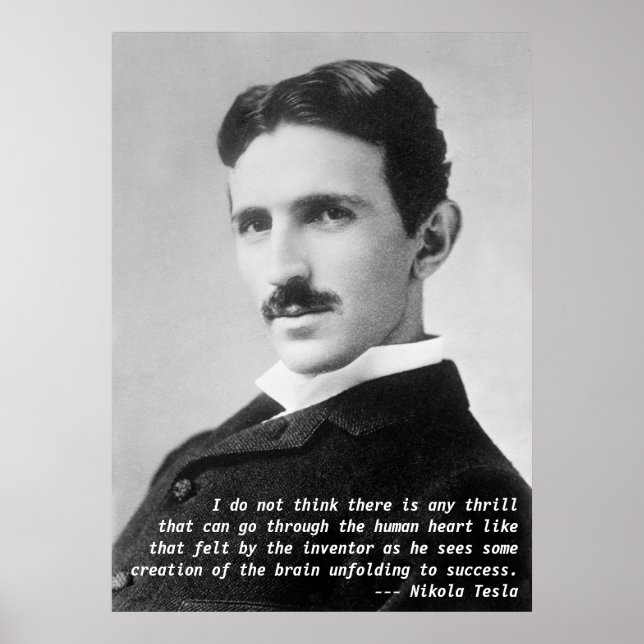 Póster cita de Nikola Tesla (Frente)