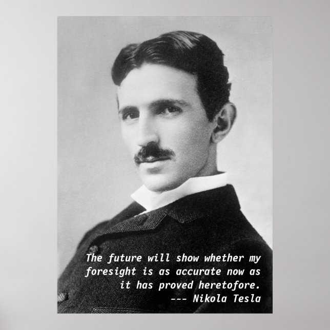 Póster cita de Nikola Tesla (Frente)
