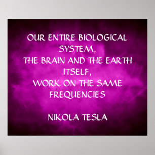 PÓSTER CITA DE NIKOLA TESLA - LAS MISMAS FRECUENCIAS -