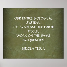 PÓSTER CITA DE NIKOLA TESLA - MISMAS FRECUENCIAS -