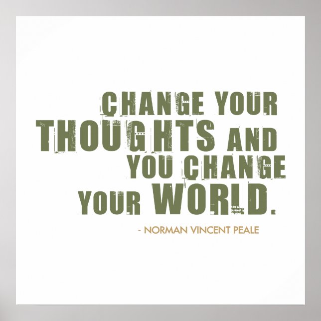 Póster Cita de Norman Vincent Peale (Frente)