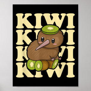 Póster Cita de Nueva Zelanda Kiwi para un amante del pája