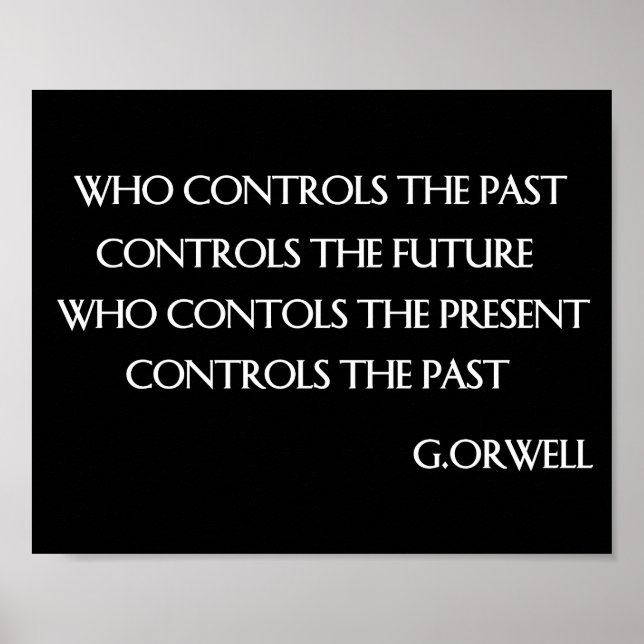 Póster Cita de Orwell (Frente)