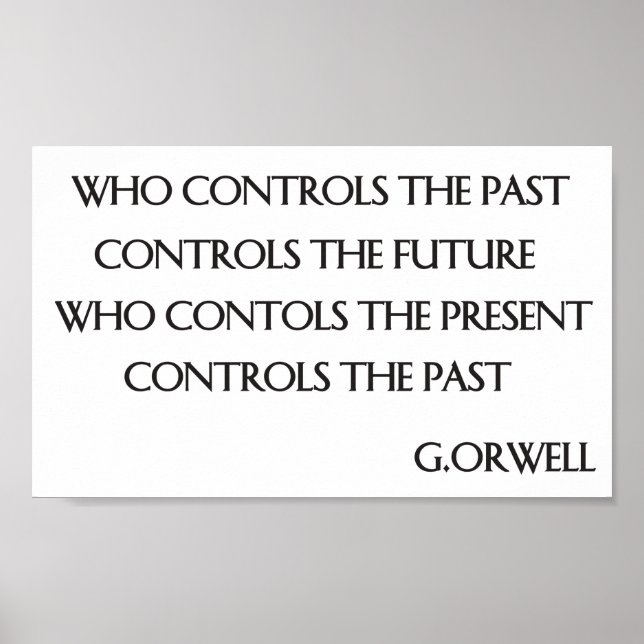 Póster Cita de Orwell (Frente)