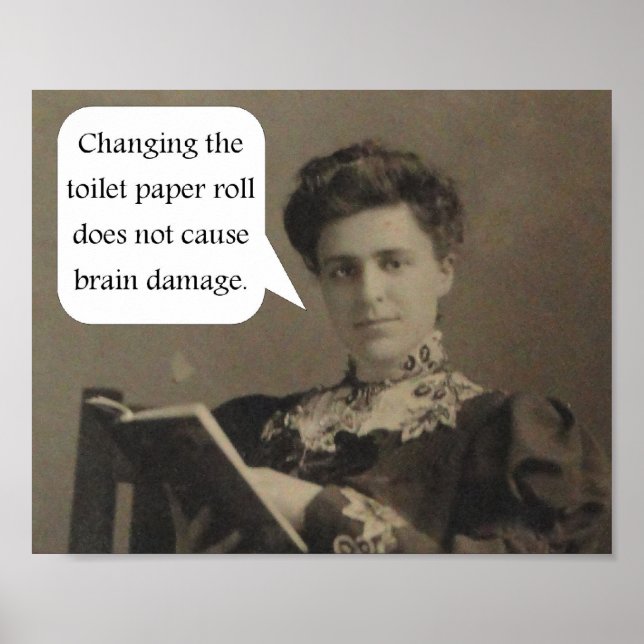 Póster Cita de papel higiénico (Frente)