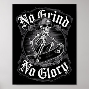 Póster Cita de patinador Sin esfuerzo no hay gloria11 