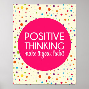 Póster Cita de pensamiento positiva