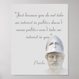 Póster Cita de Pericles sobre la política