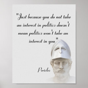 Póster Cita De Pericles Sobre Política