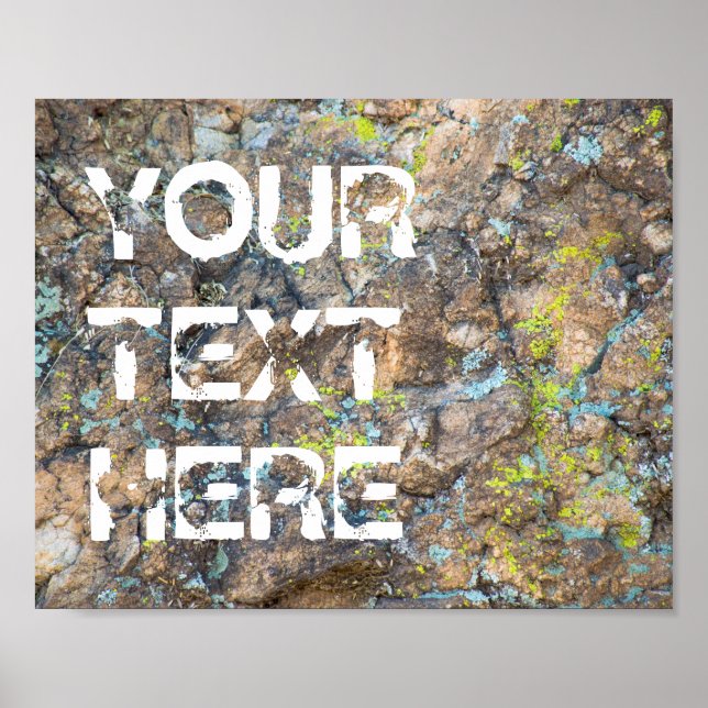 Póster Cita de personalizable sobre rock | POSTER (Frente)