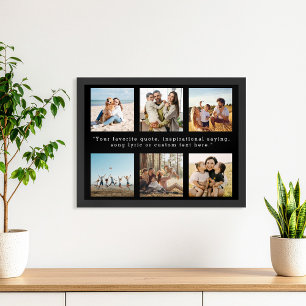 Póster Cita de Personalizado de 6 Collages de fotos perso