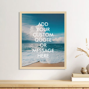 Póster Cita de Personalizado de Beach Ocean
