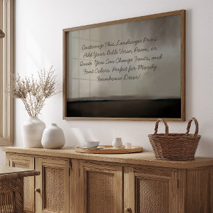 Póster Cita de personalizado Moody Farmhouse, diciendo: V