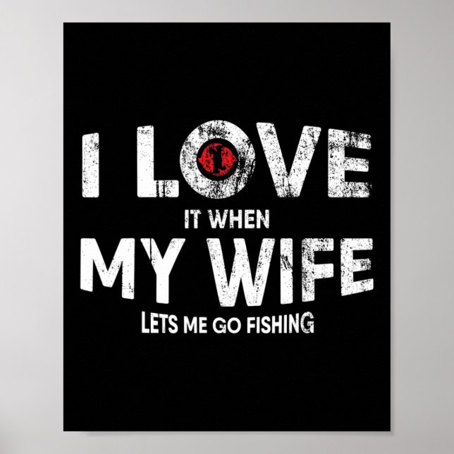 Póster Cita De Pesca Divertida Para Pescadores Y Comercia (Frente)