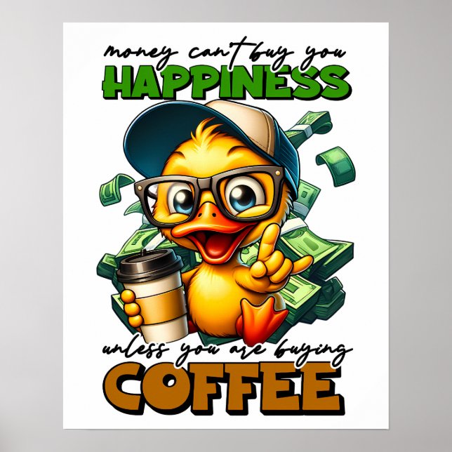 Póster Cita de pie de lente con lentes de pato divertida (Frente)