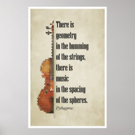 Póster Cita de Pitágoras