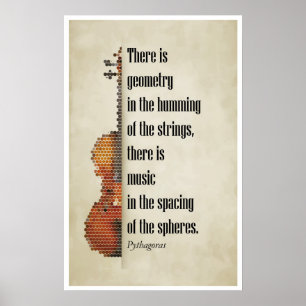 Póster Cita de Pitágoras