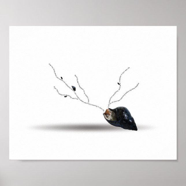 Póster Cita de poema visual significativa moderna y motiv (Frente)