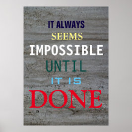 Póster Cita de Posibilidad Motivadora Pared Gris