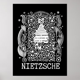 Póster Cita de Prisión y REFUGE de Nietzsche