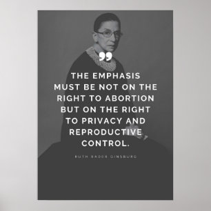Póster Cita de Pro Choice Ruth Bader Ginsburg
