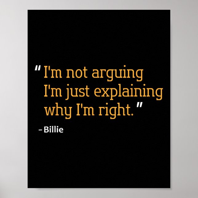 Póster Cita de regalo Divertido Cumpleaños Idea de nombre (Frente)