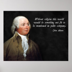 Póster Cita de religión de John Adams