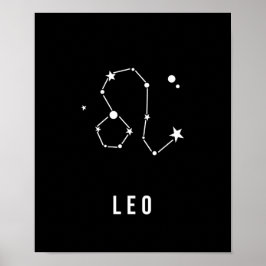 Póster Cita de Rótulo de Leo Zodiac