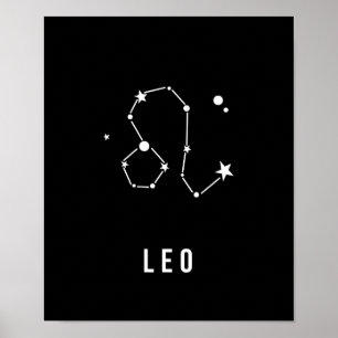 Póster Cita de Rótulo de Leo Zodiac