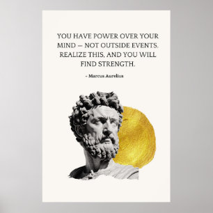 Póster Cita de sabiduría de Marco Aurelio