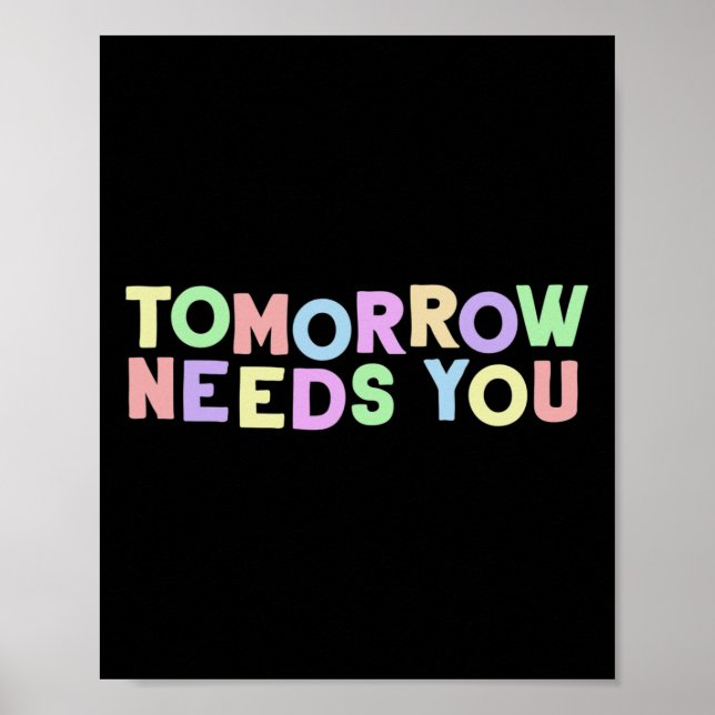 Póster Cita De Salud Mañana Te Necesita Para Concienciaci (Frente)