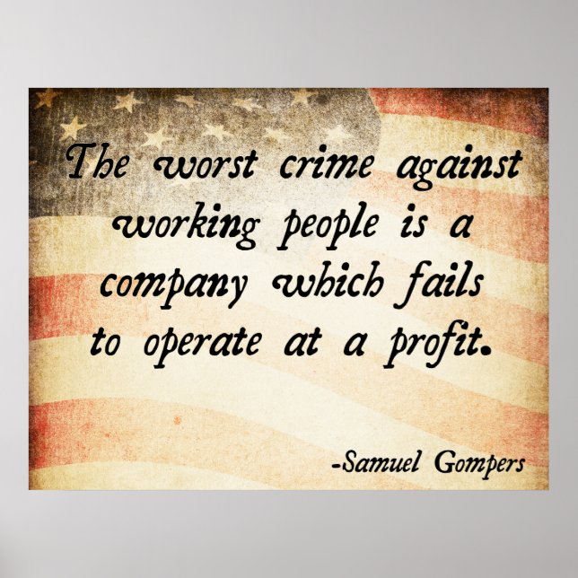 Póster Cita de Samuel Gompers (Frente)
