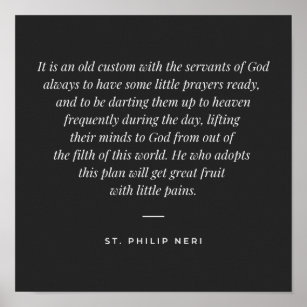 Póster Cita de San Felipe Neri - Espíritu de oración