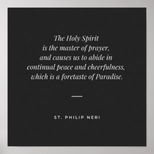 Póster Cita de San Felipe Neri - Paz y Alegría del Espíri