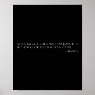 Póster Cita De Seneca Sobre La Vida - Antigua Roma - Phil