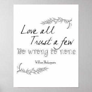 Póster Cita de Shakespeare