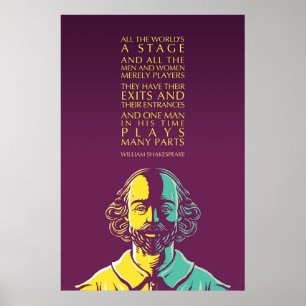 Póster Cita de Shakespeare: Todo el mundo es una etapa