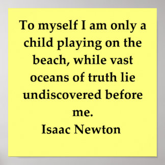 Póster cita de sir isaac newton