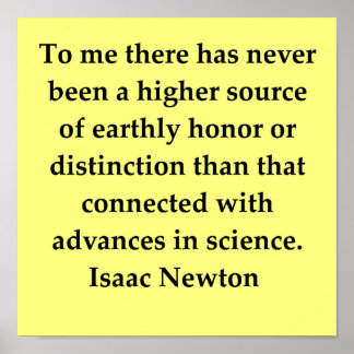 Póster cita de sir isaac newton