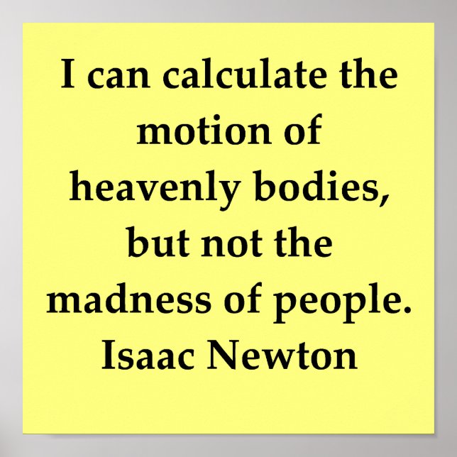 Póster cita de sir isaac newton (Frente)